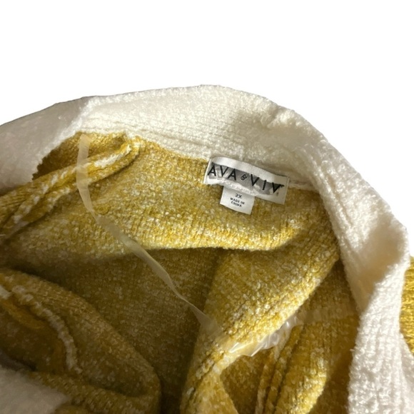 Ava & Viv Geometric Open Front Plus Size Duster Cardigan Nwot - Picture 15 of 16